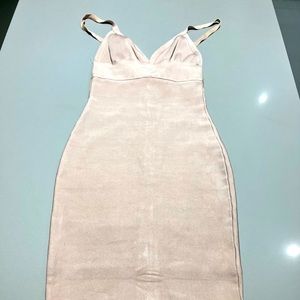 Beige bandage dress beige